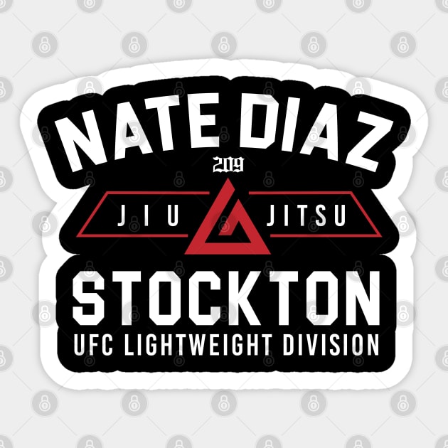 Nate Diaz Stockton Sticker by cagerepubliq